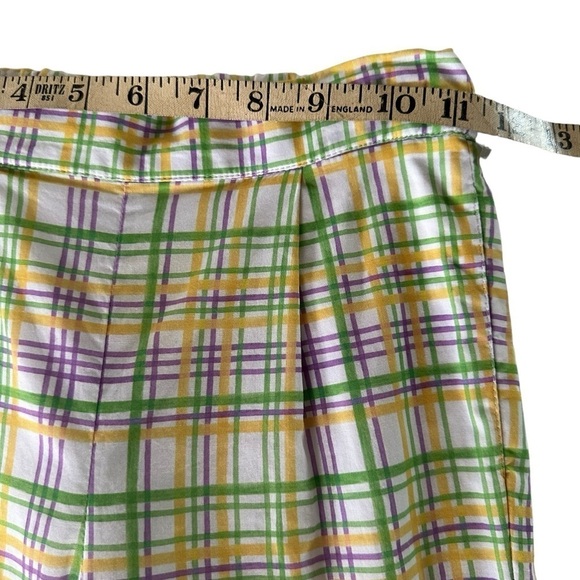 SMOCKING BIRD PASTEL PLAID COTTON PANTS SIZE 8 - Picture 7 of 10